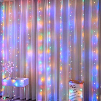 Штора роса USB, 3х3 метра, 300 LED, Разноцветный 0019 фото