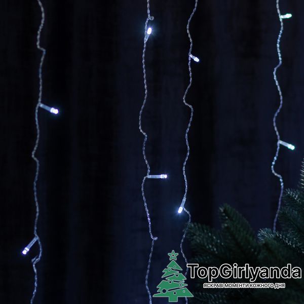 Штора-LED, от сети, 3х2 метра, 200 LED, Холодый белый 0009 фото